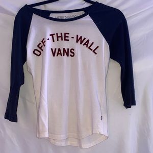 Vans off the wall baseball tee